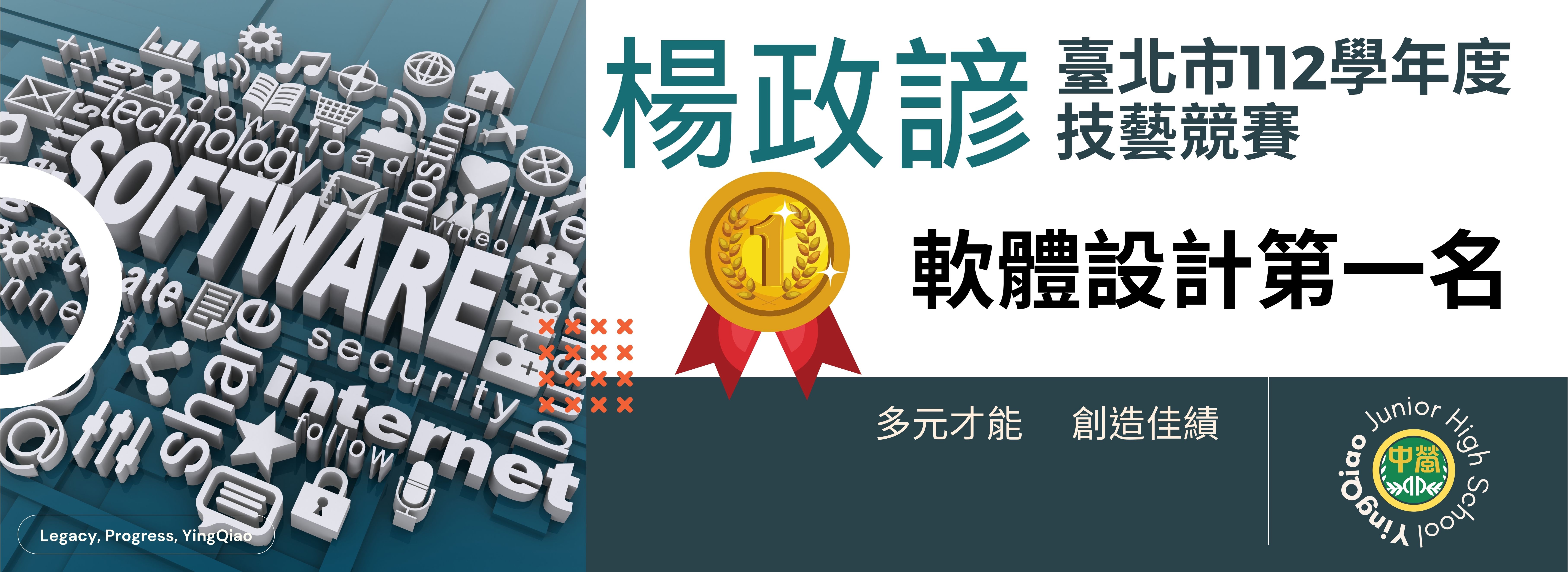 楊政諺榮獲臺北市112學年度技藝競賽軟體設計第一名